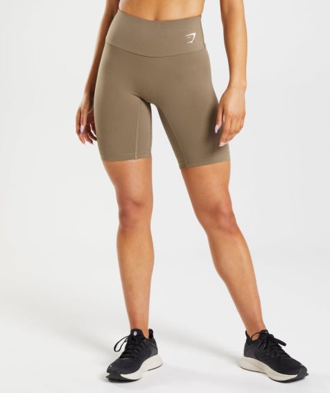 Women's Gymshark Training Cycling Shorts Brown | CA 0NA58D